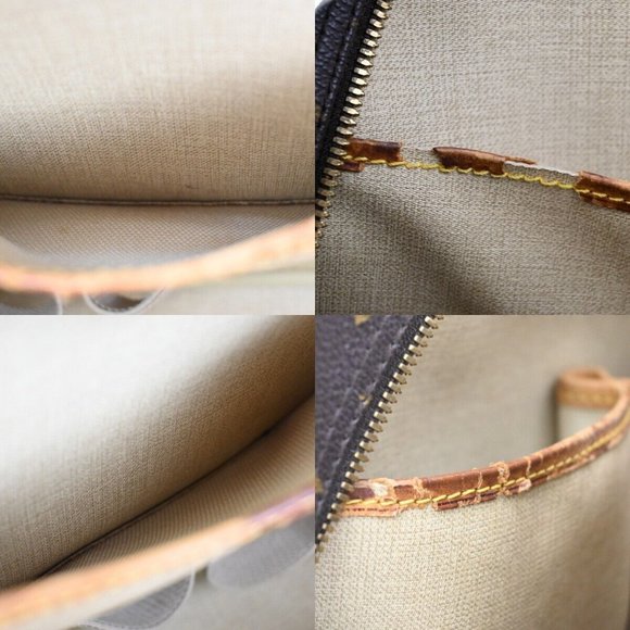 LOUIS VUITTON LV Logo Deauville Hand Bag Monogram Leather Brown - Picture 9 of 15